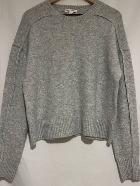 Aeropostale Grey Fuzzy Oversized Sweater